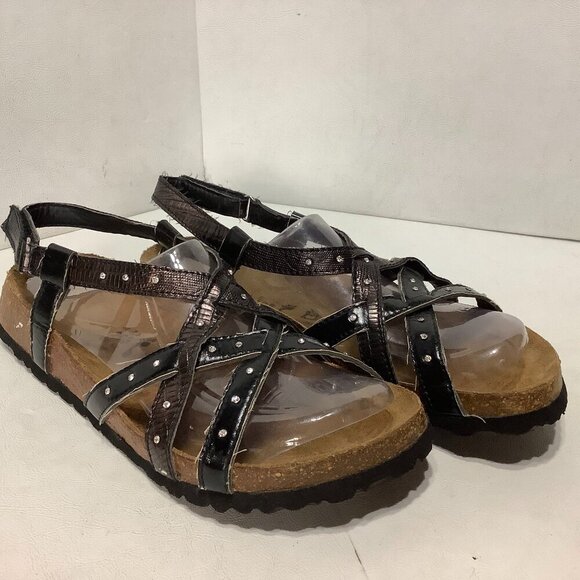 Shoes - Birkenstock Betula Rhinestone Strappy Studded Sandals EU Size 41 Narrow Black